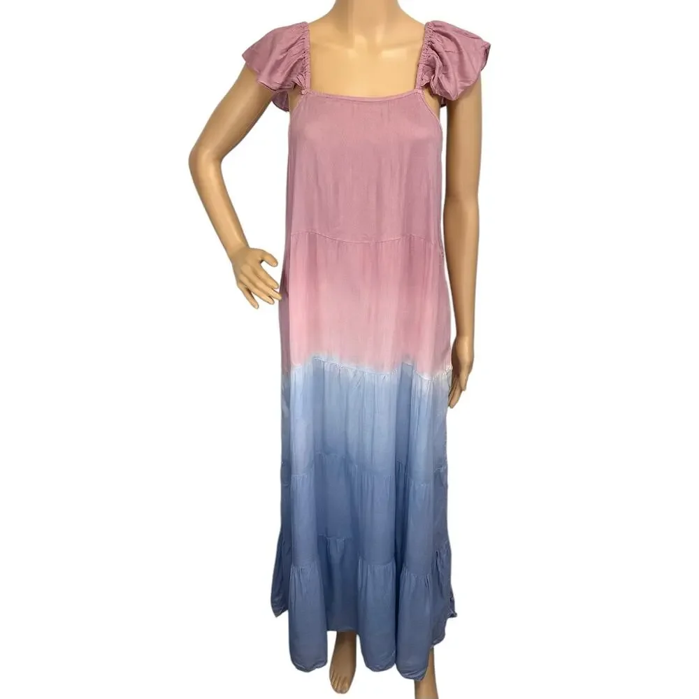 NWT Raviya Ombré Maxi Coverup Dress in Mauve Ombre Beachwear Size S